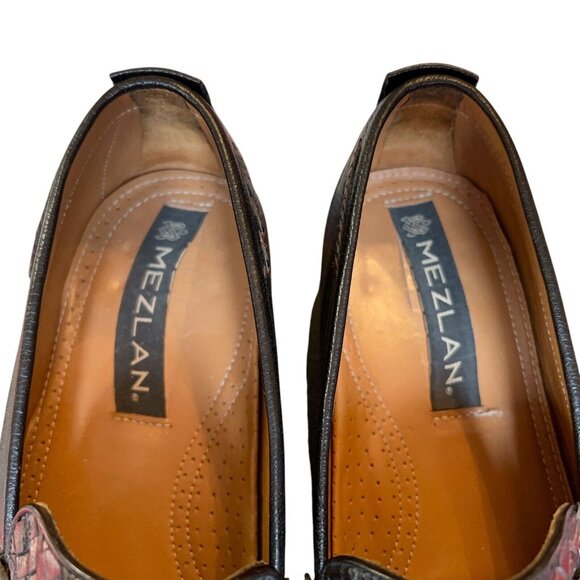 Mezlan Neil Back Brown Leather Woven Tassel Loafer Shoes Mens Size 11.5 M Spain main image 15